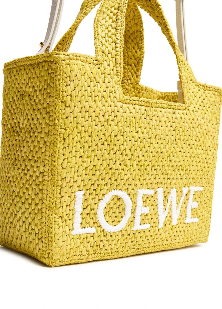 Loewe Small Loewe Font Tote in raffia 7