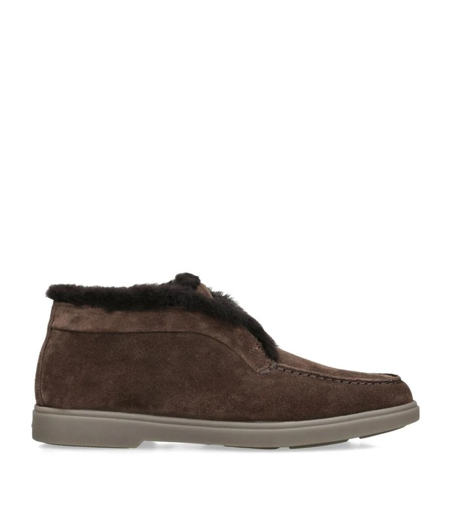 Santoni Suede Fortune Ankle Boots 1