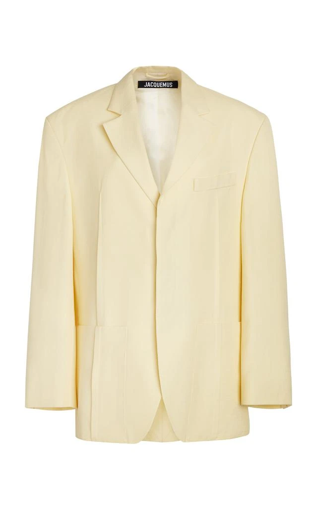 Jacquemus Jacquemus - Woven Boyfriend Blazer - Yellow - FR 34 - Moda Operandi 1