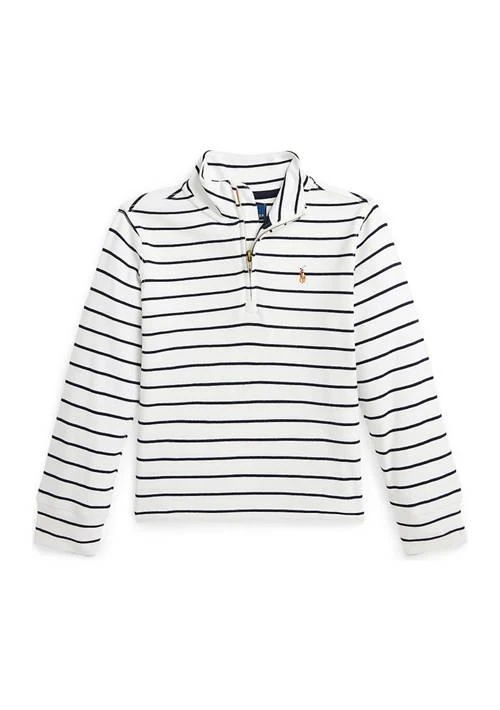 Ralph Lauren Lauren Childrenswear Boys 2 7 Striped Cotton Quarter Zip Pullover 1