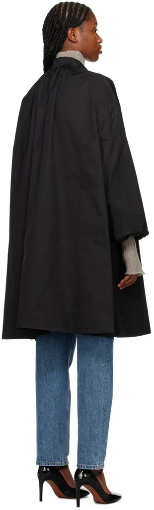 AMOMENTO Black Spread Collar Coat 3