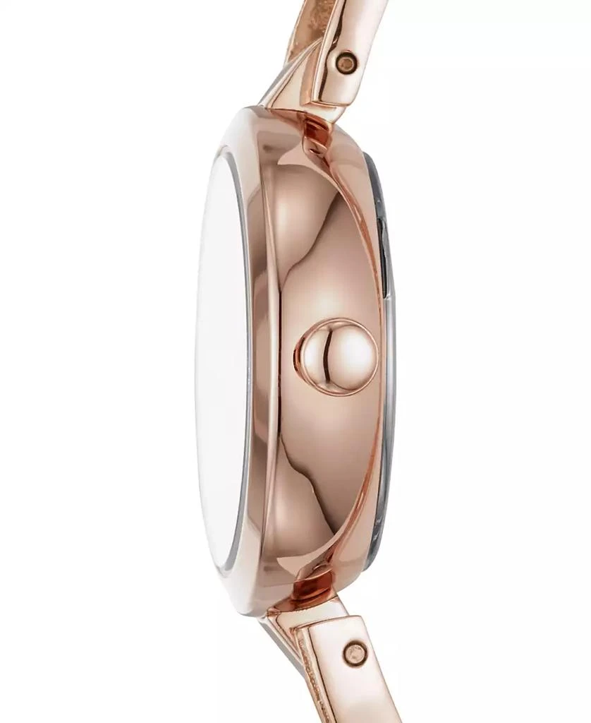 DKNY Women's Crosswalk Rose Gold-Tone Stainless Steel Bangle Bracelet Watch 26mm 3