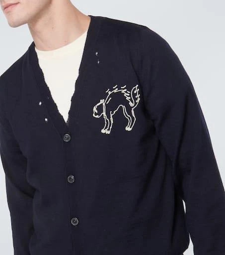MAISON MARGIELA Embroidered wool cardigan 5