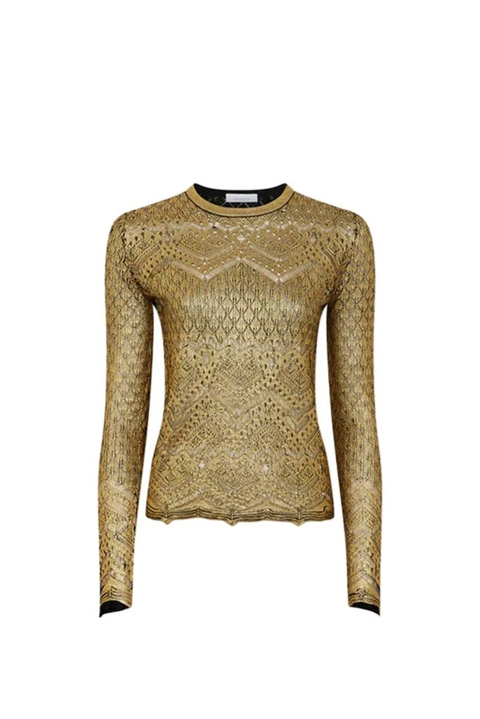 Paco Rabanne Paco Rabanne Metallic Knitted Long Sleeved Top 1