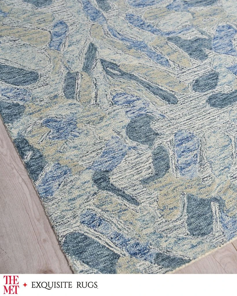 Exquisite Rugs Botanica Hand-Tufted Blue Rug, 8' x 10' 3