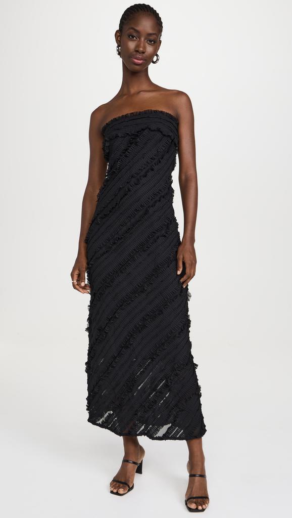 Endless Rose Strapless Ruffled Maxi Dress