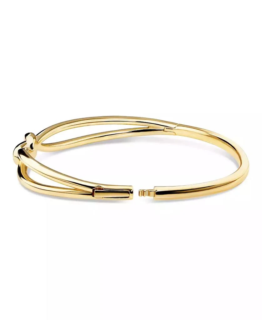DEVATA Love Knot Bangle Bracelet in Gold Plated Sterling Silver 5