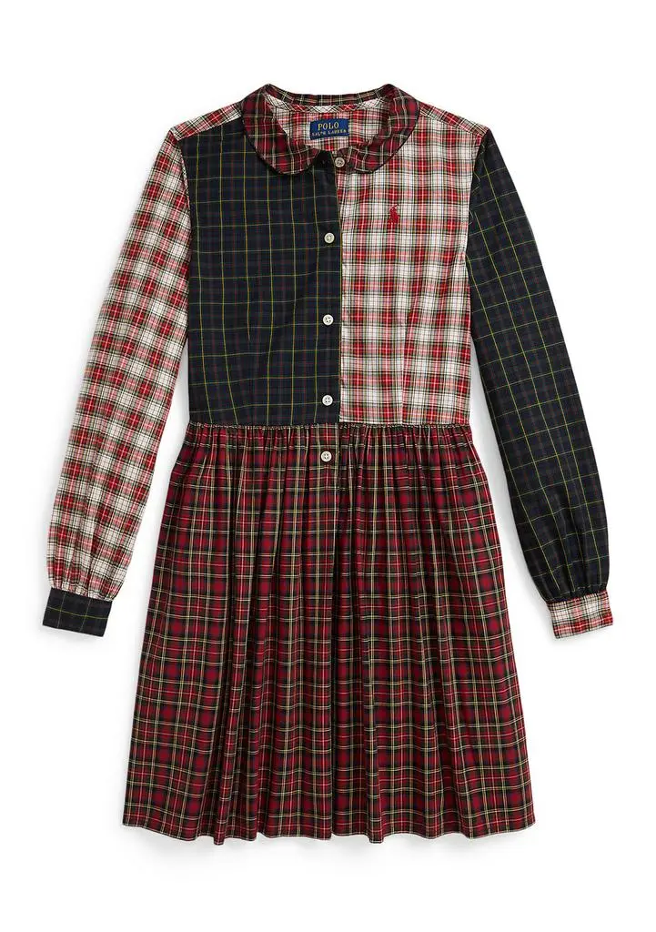 Ralph Lauren Girls 7-16 Plaid Cotton Poplin Shirtdress