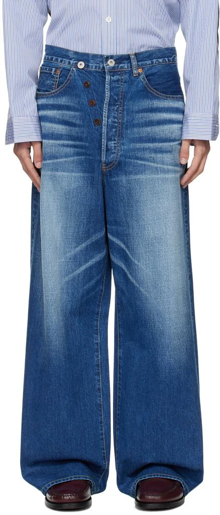 Junya Watanabe Blue Garment Treated Jeans 1