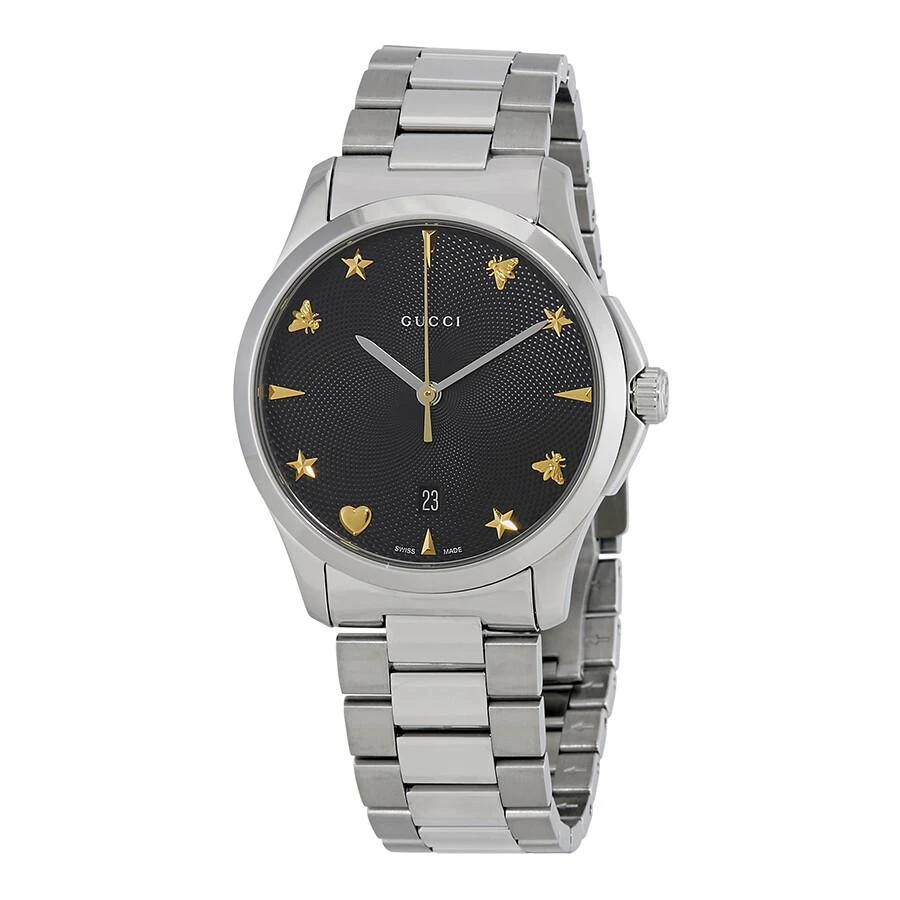 Shop G Timeless Black Dial Watch YA1264029 on Sale at BeyondStyle