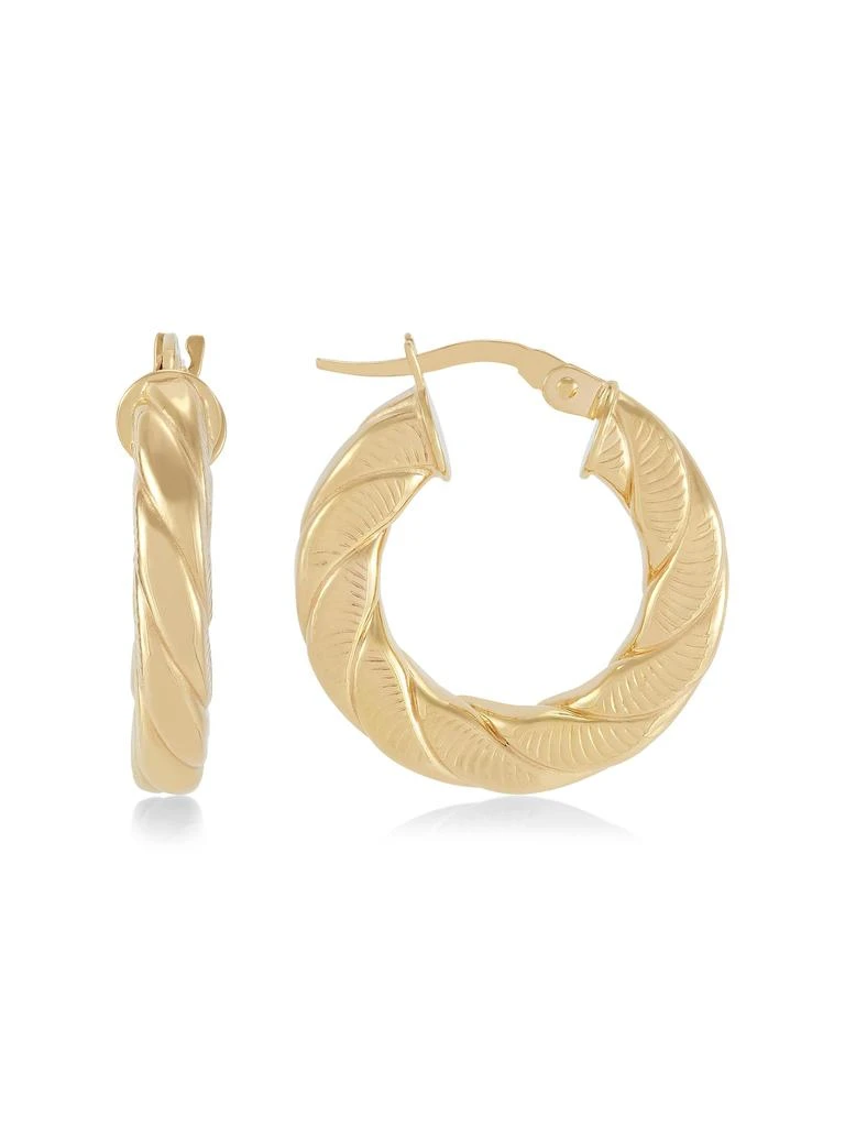 Saks Fifth Avenue 14K Yellow Gold Twsit Hoop Earrings
