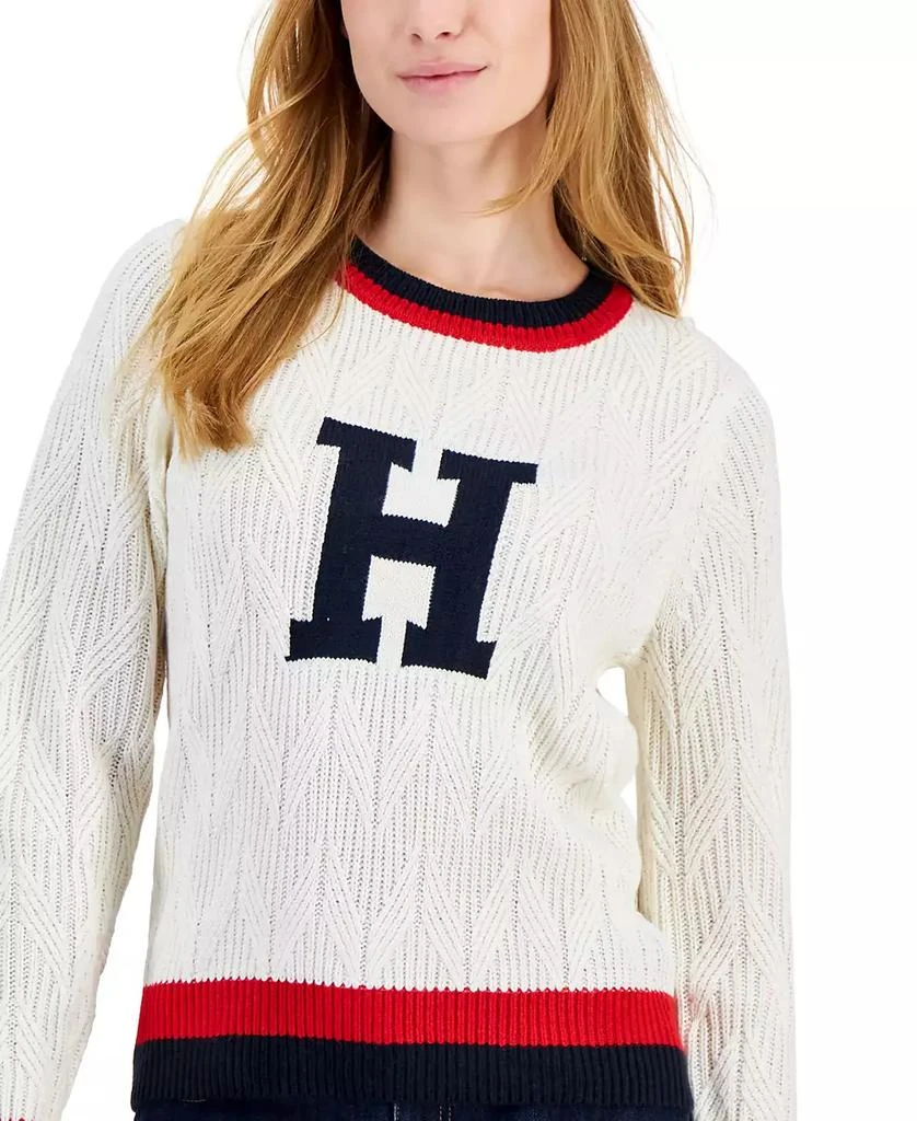Tommy Hilfiger Women's Chevron-Stitch Logo Sweater 3