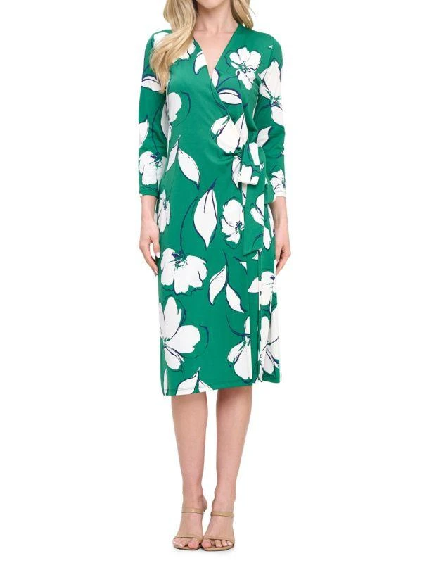 Renee C. Floral Print Wrap Midi-Dress 1