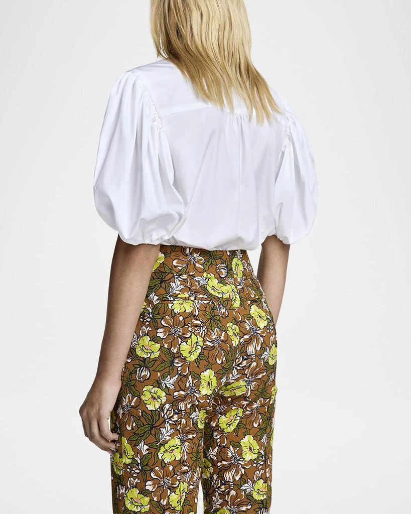 Smythe Embroidered Puff-Sleeve Poplin Shirt 2