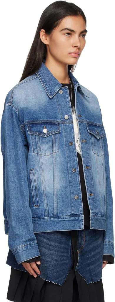 We11done Blue Printed Denim Jacket 2