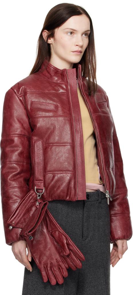Saks Potts Pink Franklin Leather Jacket