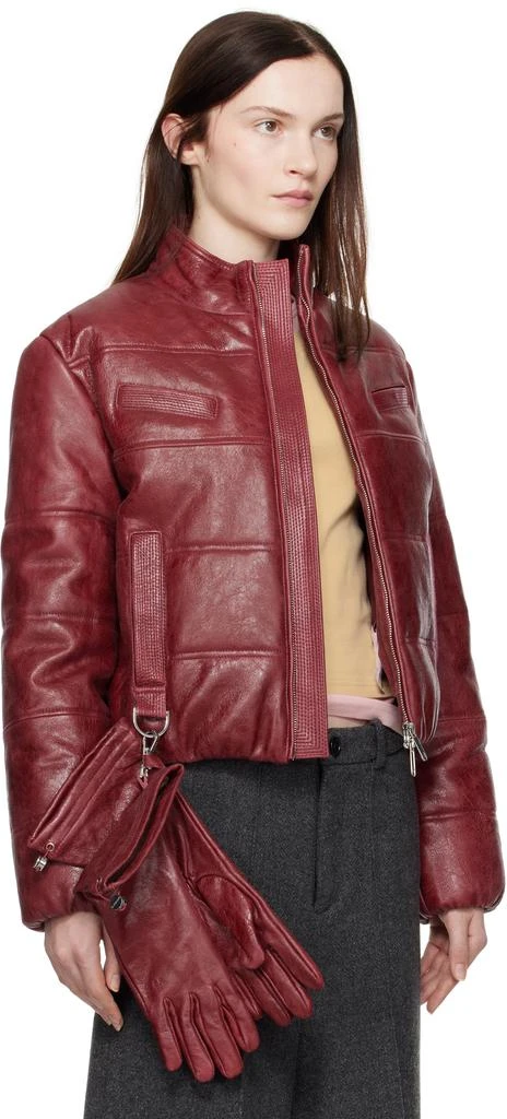 Saks Potts Pink Franklin Leather Jacket 2