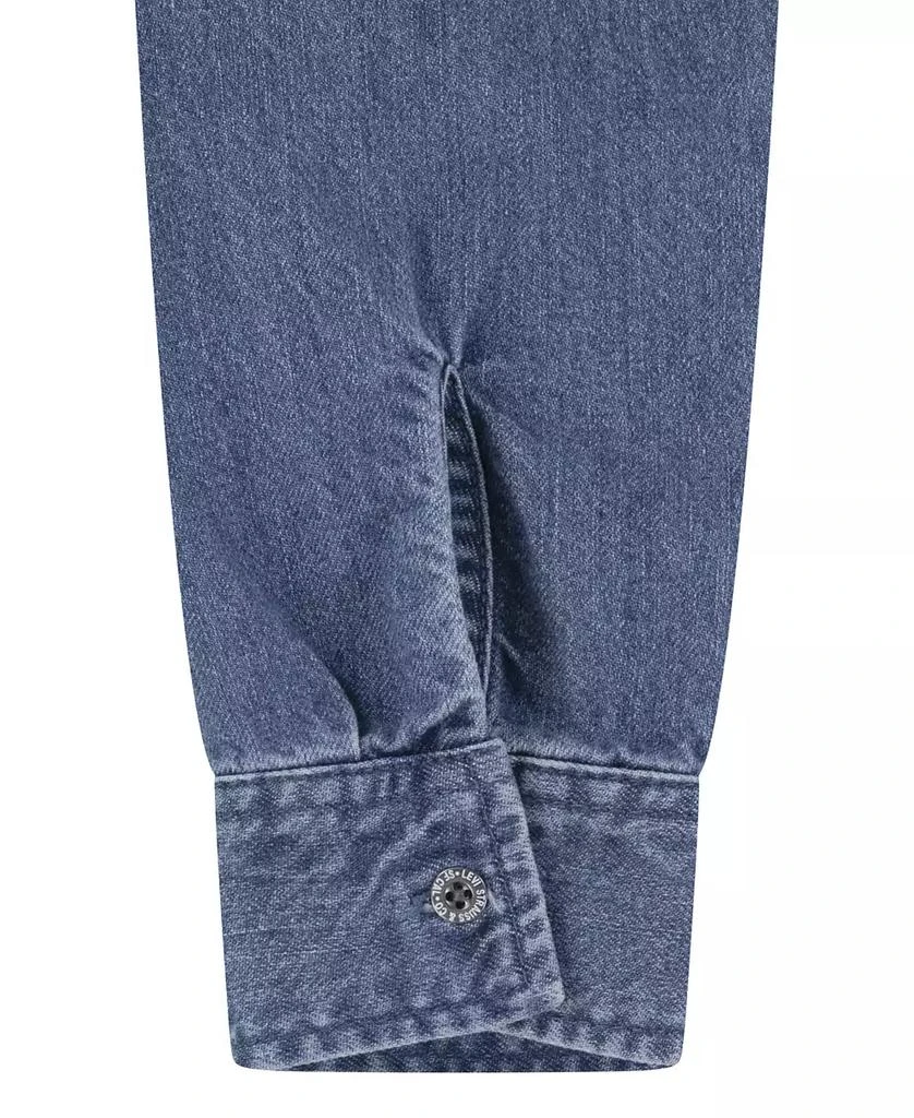 Levi
s Big Boys Logo Western Denim Twill Long Sleeve Shirt 6