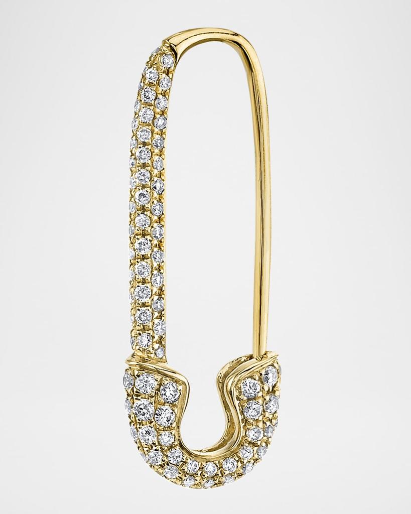 Anita Ko 18K Yellow Gold Diamond Safety Pin Earring, Single (Right)