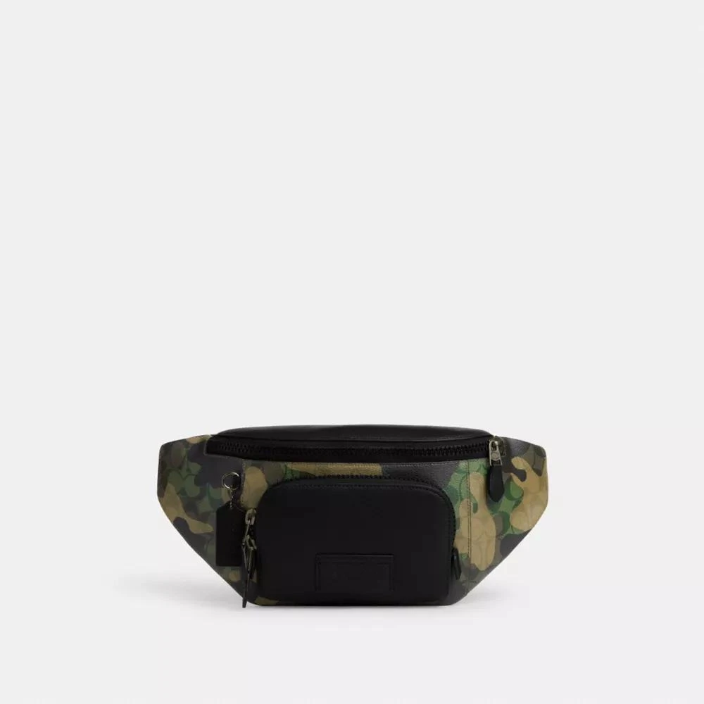 Coach Track Belt Bag In Signature Canvas With Camo Print 1