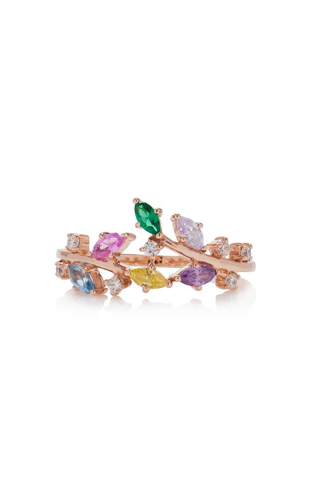 Anabela Chan Anabela Chan - Rainbow Ivy 18K Yellow Gold Vermeil Multi-Gem Ring - Multi - US 7 - Moda Operandi - Gifts For Her