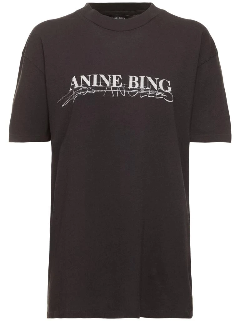 ANINE BING Walker Doodle Cotton T-shirt 1