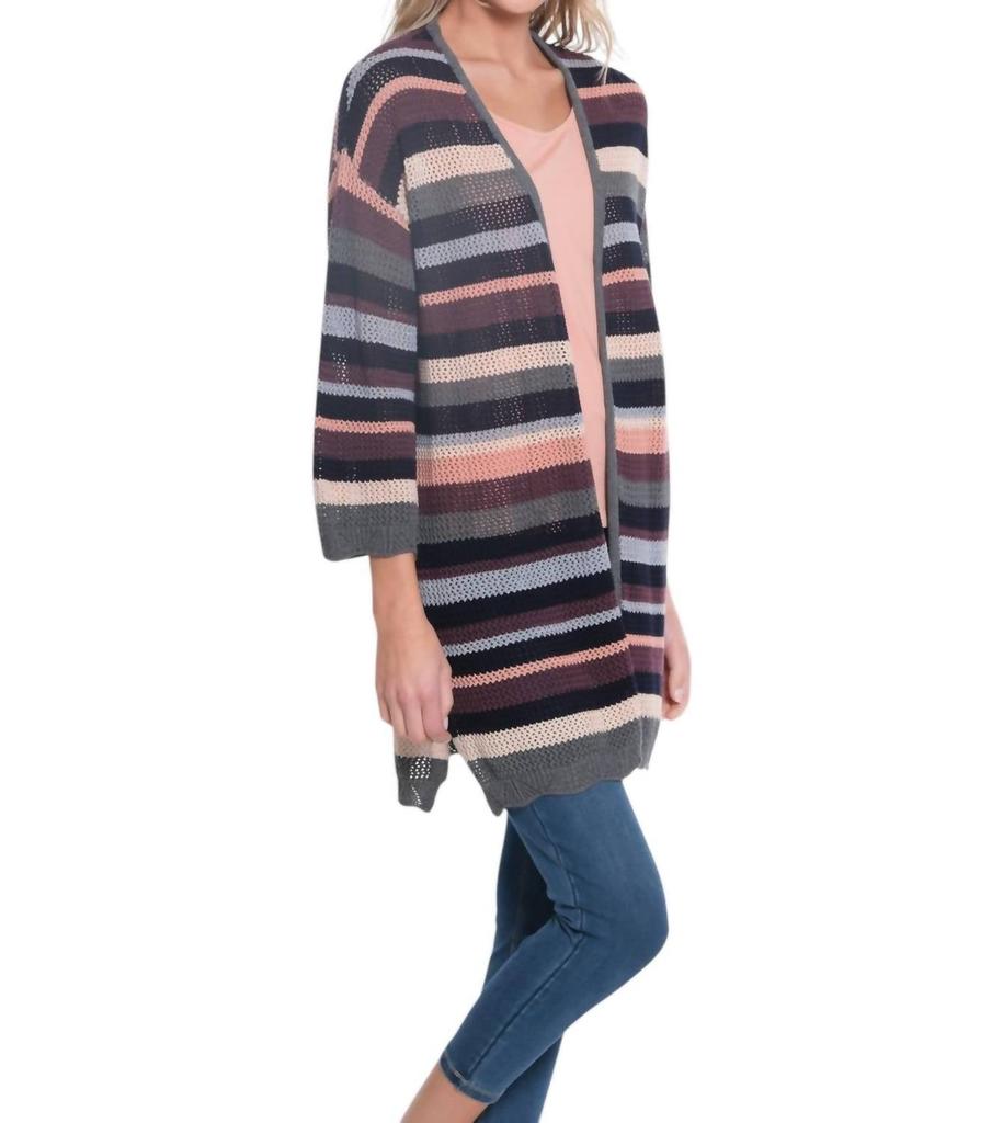 Multiples Multiples - Open Front Long Sweater Cardigan