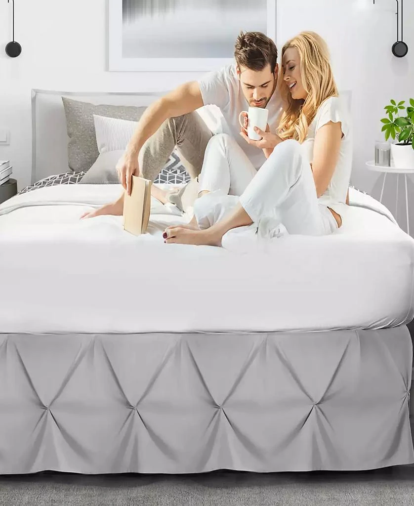 Nestl Bedding 14" Tailored Pinch Pleated Bedskirt, California King 6