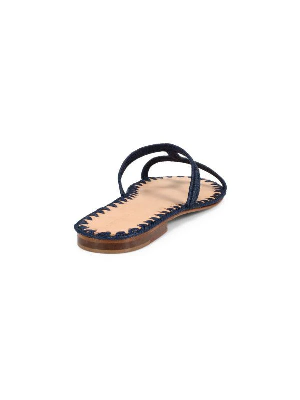 Carrie Forbes Iris Woven Raffia Slide Sandals 3