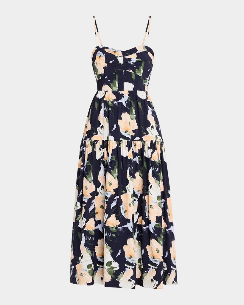 Tanya Taylor Verona Floral Sleeveless Midi Dress 1