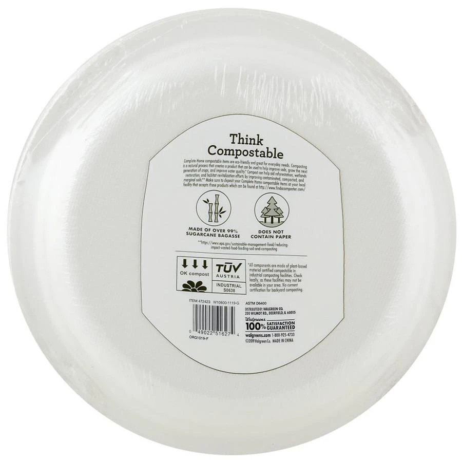 Complete Home Compostable Plates 9 in. 2