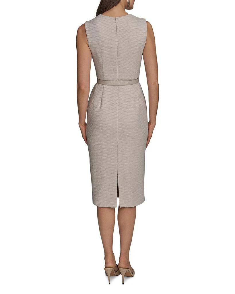 Donna Karan Belted Tweed Midi Dress 5
