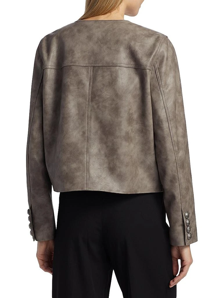Kobi Halperin Lyles Denim-Printed Faux Leather Jacket 5