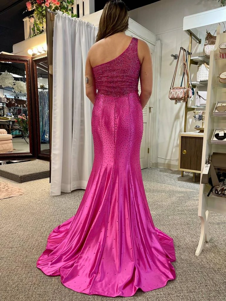 Faviana Faviana - Beaded One Shoulder Long Dress 3