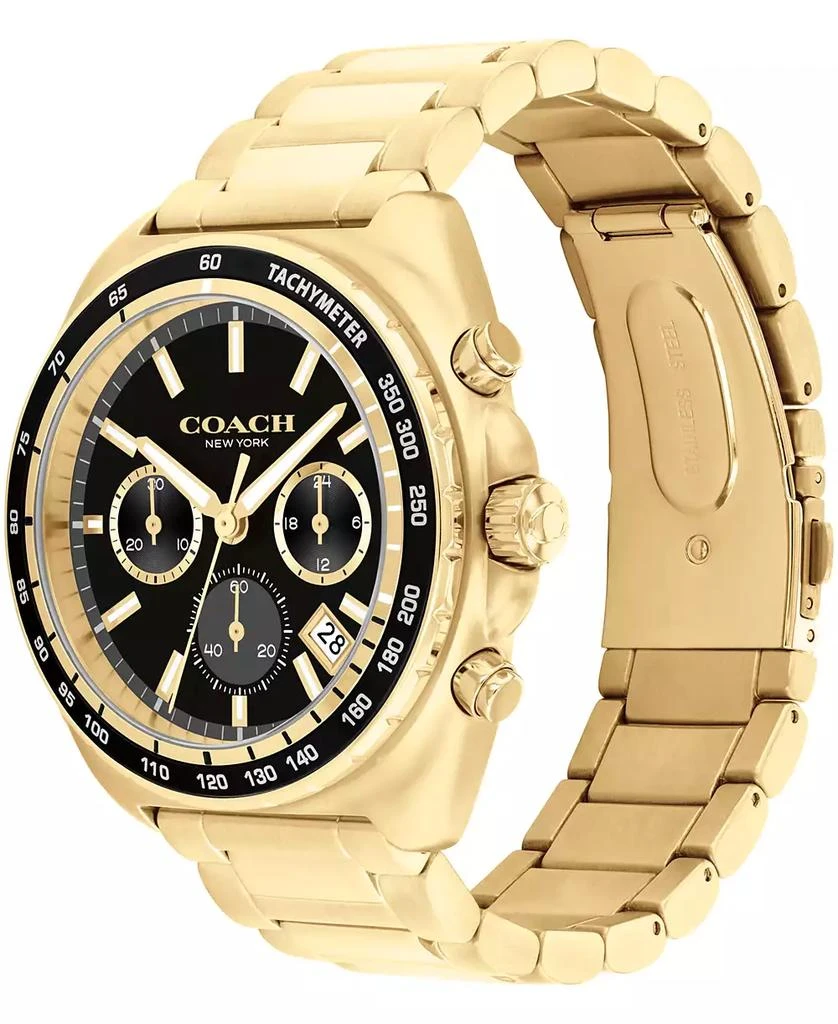 Coach Men's Charter Gold-Tone Stainless Steel Bracelet Watch 44.5mm 2
