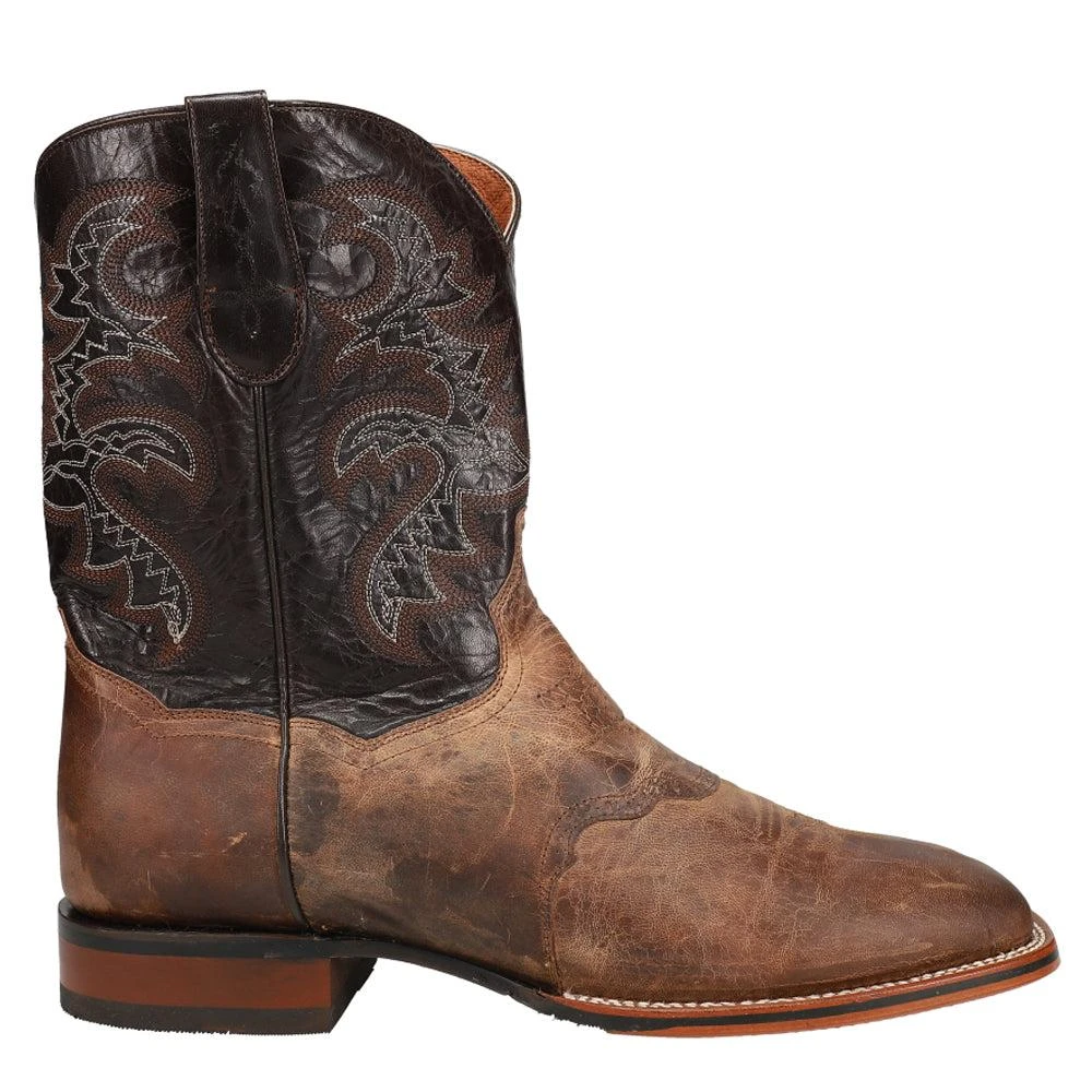 Dan Post Boots Franklin Embroidered Square Toe Pull On Cowboy Boots 1