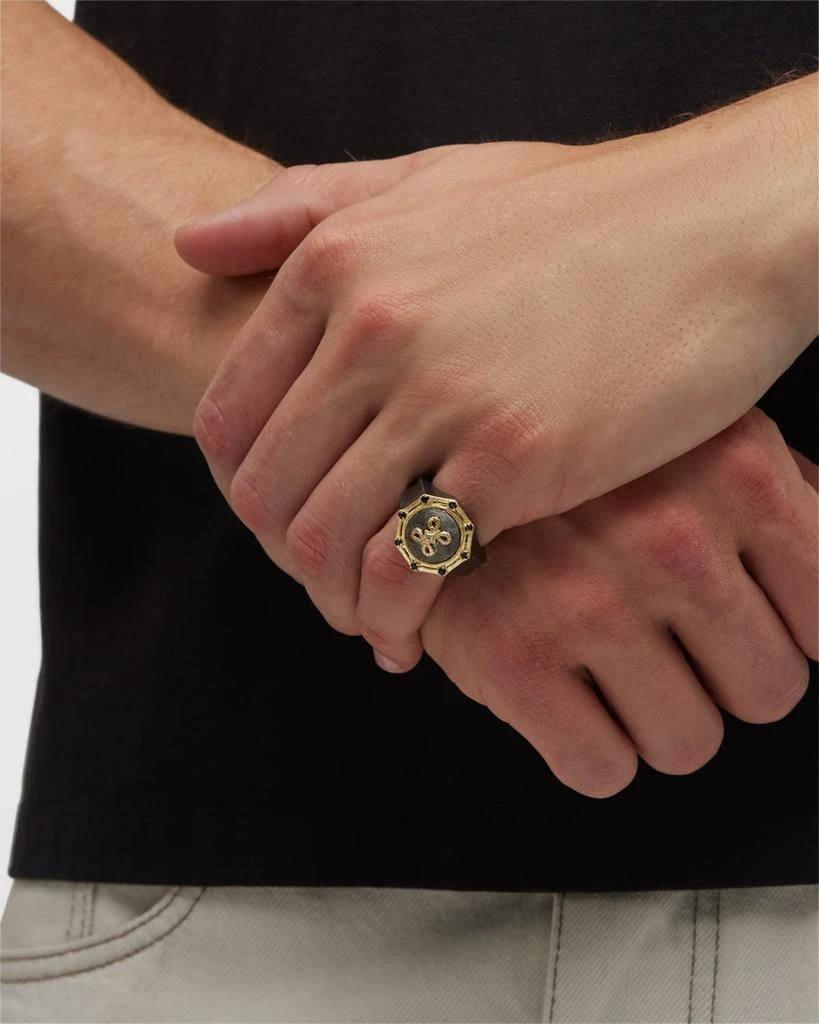 Armenta Men's Two-Tone Romero Celtic Knot Signet Ring 2