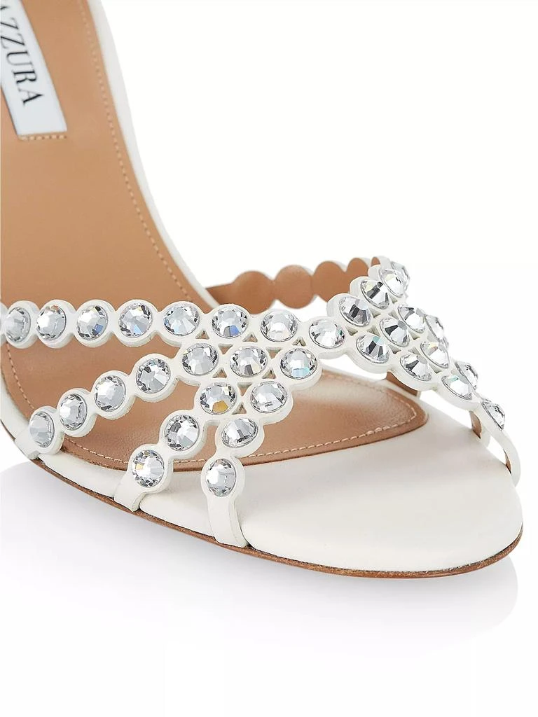 Aquazzura Tequila Bead & Leather Sandals 6