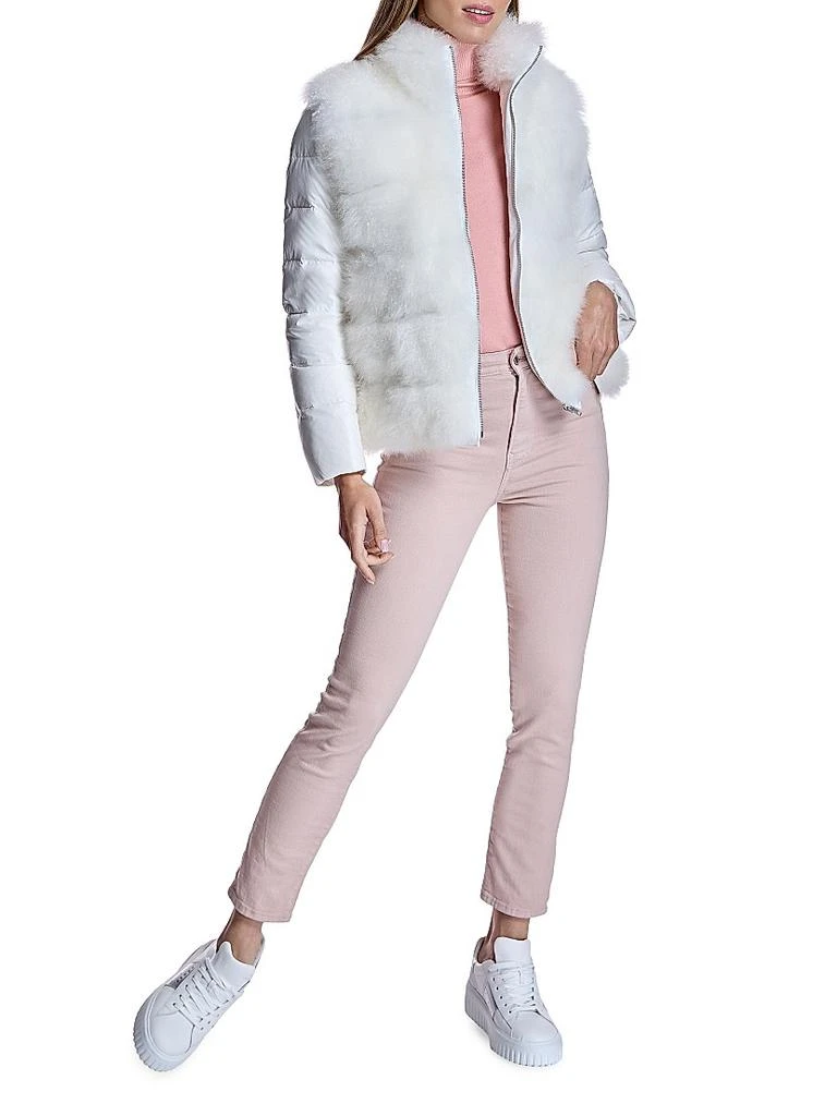 Maximilian Feather Down Fur Trim Jacket 6