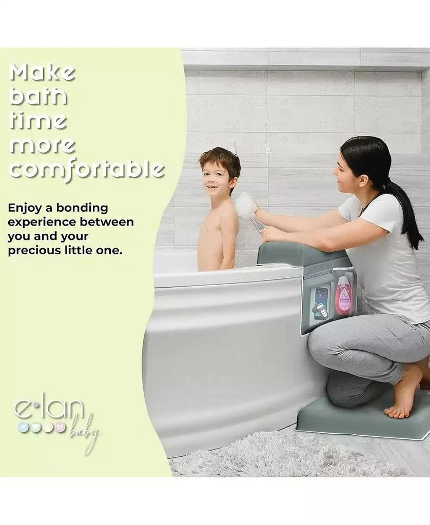 Elan Baby Toddler Bath Kneeler and Elbow Rest Pad Set, Non-Slip Design, Includes 4 Toy Pocket Organizers, Waterproof and Easy to Clean 5