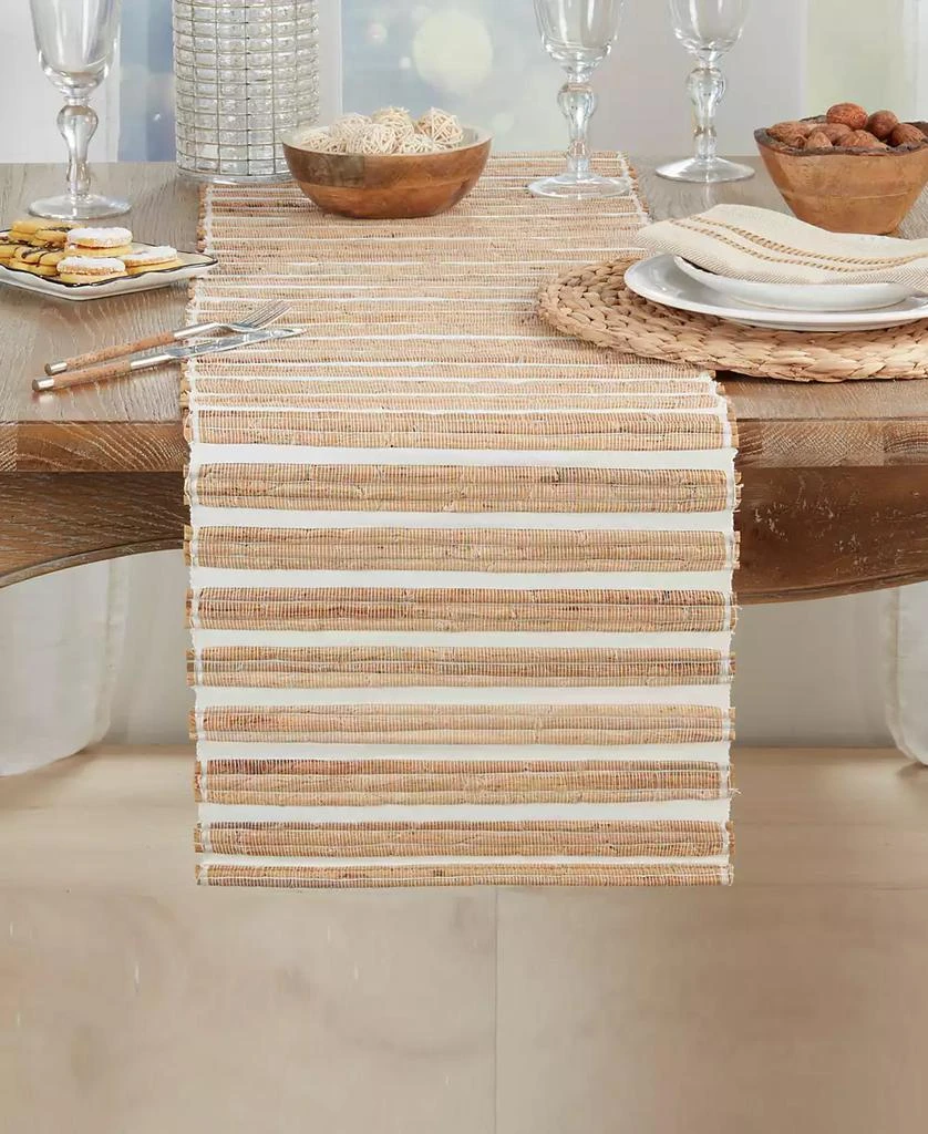 Saro Lifestyle Natural Weave Hyacinth Table Runner 3