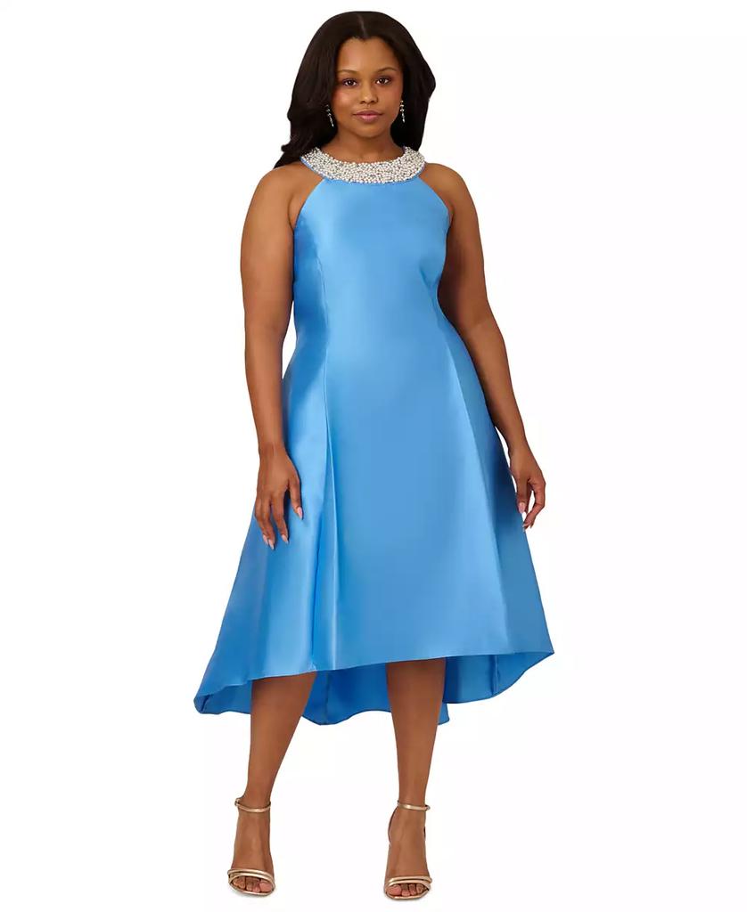 Aidan Mattox Aidan by Aidan Mattox Plus Size Mikado High-Low Party Dress