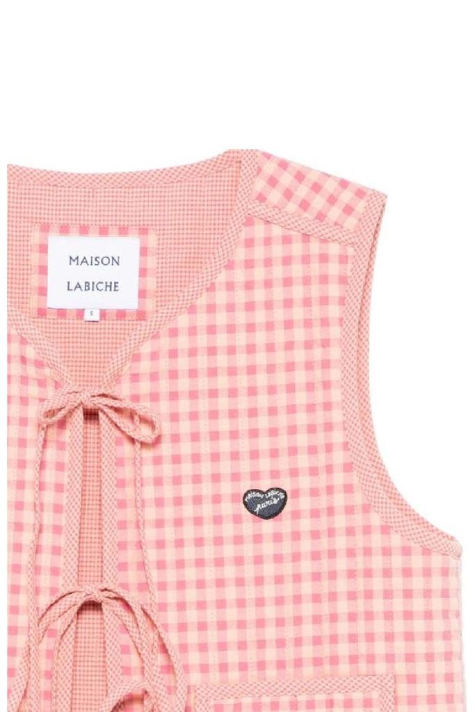 Maison Labiche Maison Labiche Gingham Tie Vest
