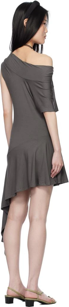 BELLE Gray Plume Minidress 3