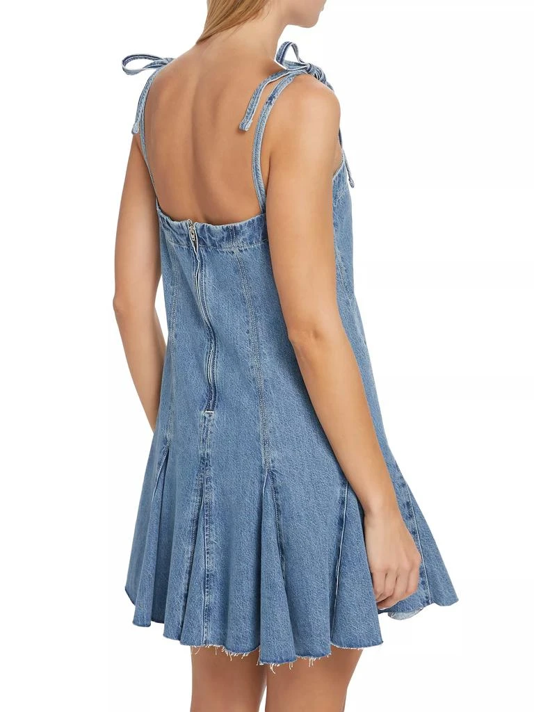 Re/Done Flounce Denim Minidress 5