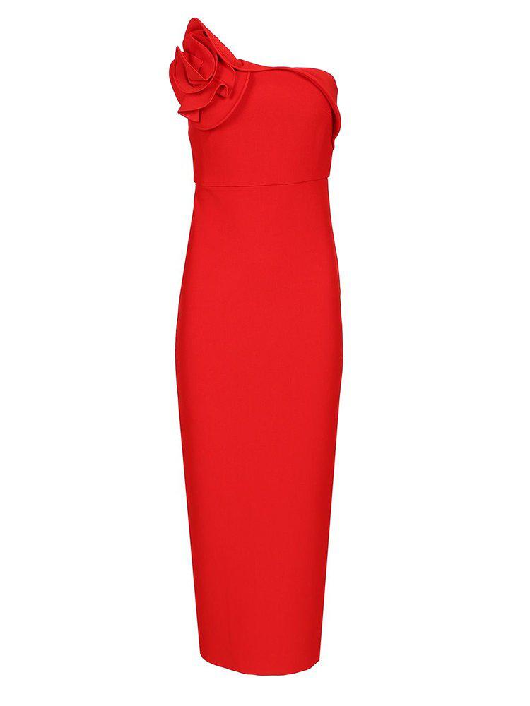 ROLAND MOURET Roland Mouret Floral Detail Midi Dress