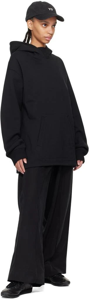 Y-3 Black Kangaroo Pocket Hoodie 4