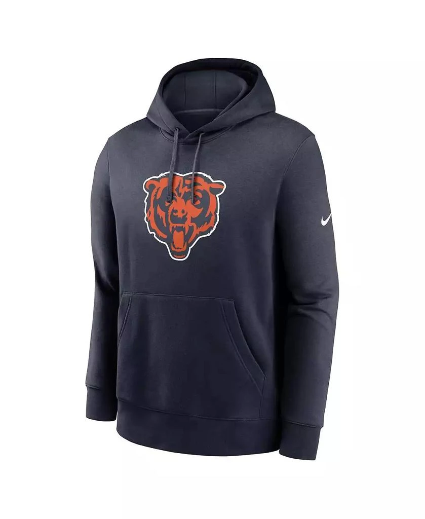 NIKE Men's Navy Chicago Bears Club Logo Pullover Hoodie 2