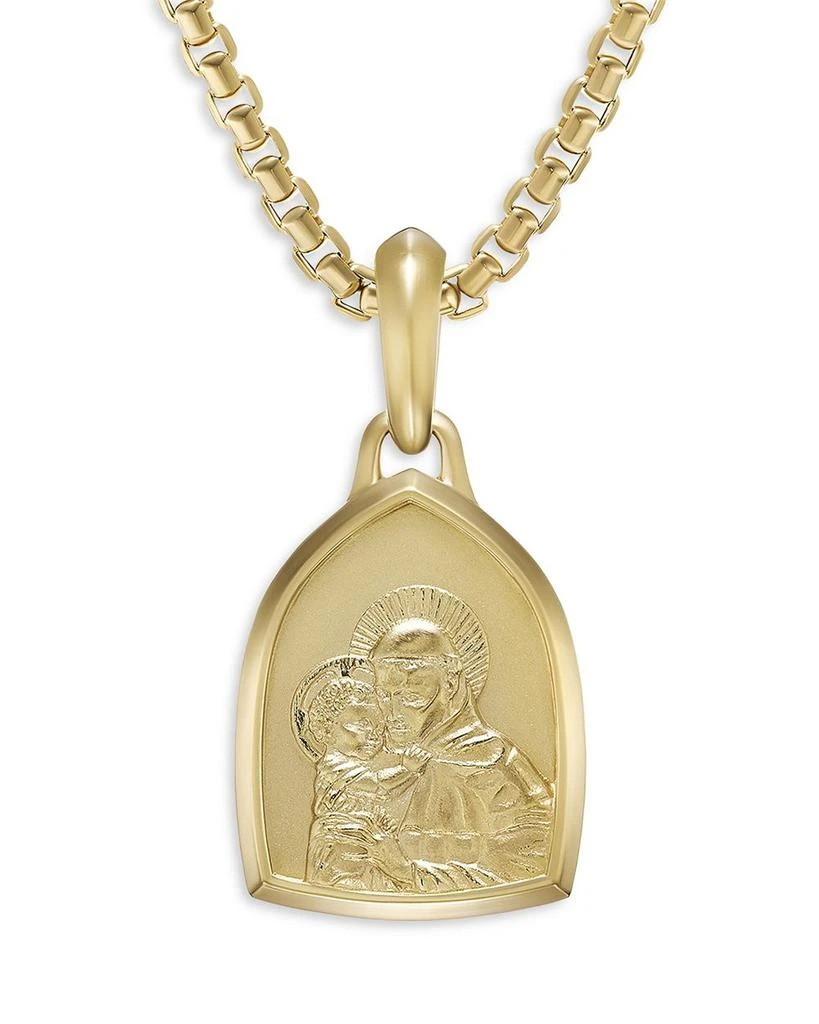 David Yurman 18K Yellow Gold Amulets St. Anthony Pendant 2
