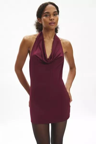Silence + Noise Silence + Noise Coyote Halter Bodycon Mini Dress 3
